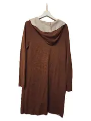 Vorschaubild 5 von Damen Übergangsmantel Kapuze Uni Braun Gr. 36/S Viskose
