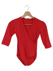 Vorschaubild 1 von Damen Body Wickeloptik Rot Gr. 34/XS 3/4-Arm