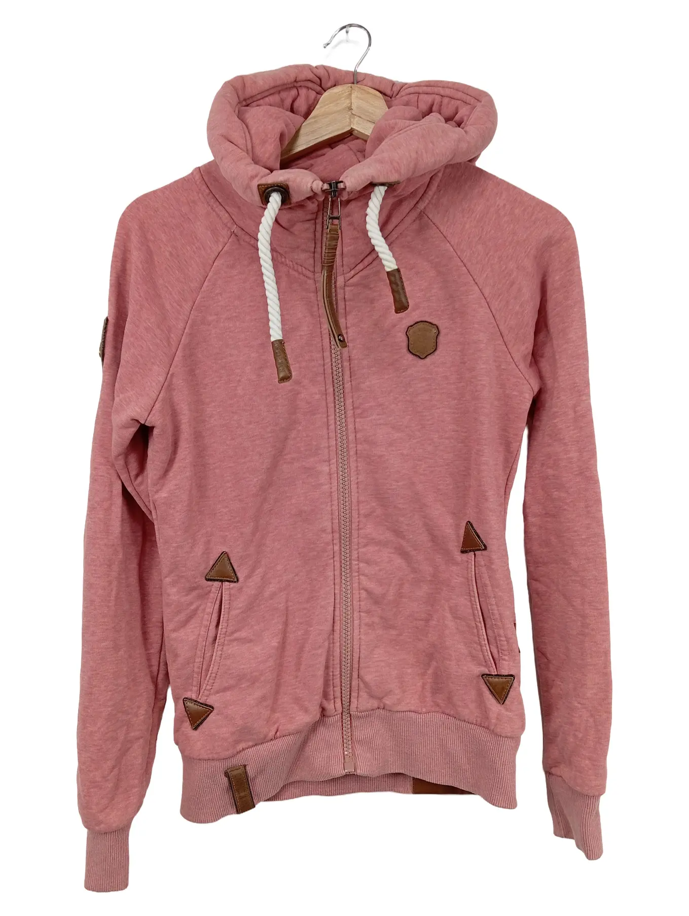 NAKETANO Damen Sweatjacke Kapuzenjacke Rosa Gr. 36/S Casual