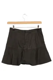 Vorschaubild 2 von Damen Lederrock Gr. 34/XS Schwarz Elegant Business Minirock