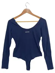 Vorschaubild 1 von Damen Body Langarm Gr. 36/S Blau Casual Logo