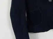 Vorschaubild 3 von Damen Blazer Gr. 34 XS Wolle Business Blau Rüschen Langarm