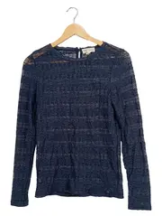 Vorschaubild 1 von Damen Langarmshirt Spitze Blau Gr. S