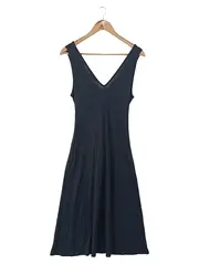 Vorschaubild 2 von Damen Freizeitkleid Gr. 38/M Blau Elegant Vintage Midikleid
