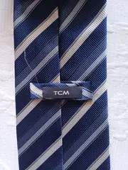 Vorschaubild 4 von TCM Krawatte Herren gestreift Blau Seide Business 150cm
