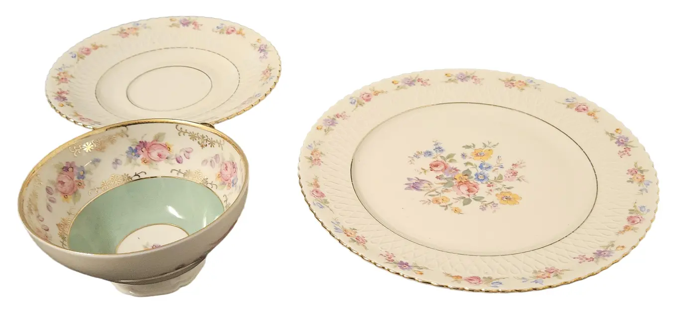 SELTMANN WEIDEN Sammelgedeck Teller Tasse Untertasse Mehrfarbig Blumen