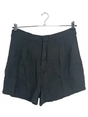 Vorschaubild 1 von Damen Shorts Gr. 42 Schwarz High-Waist Bundfalten Schleife Casual