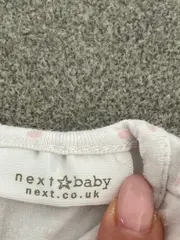 Vorschaubild 7 von Langarmshirt Baby Mädchen Gr. 74 Baumwolle Punkte Stickerei Weiß