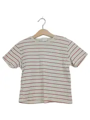Vorschaubild 1 von Kinder T-Shirt Gr. 110 Beige Gestreift Kurzarm Basic