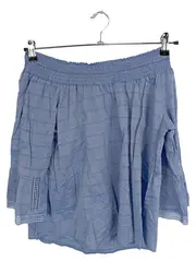Vorschaubild 1 von Freizeitkleid Damen Blau Strukturmuster Spitze Gr. S 36 Minikleid