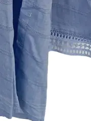 Vorschaubild 4 von Freizeitkleid Damen Blau Strukturmuster Spitze Gr. S 36 Minikleid