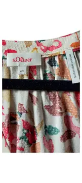 Vorschaubild 2 von Damen Bluse Gr. 40 Blumenmuster Viskose Mehrfarbig Casual