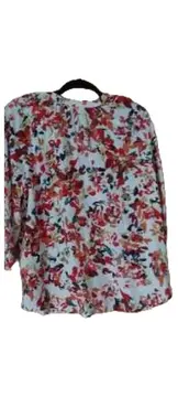 Vorschaubild 4 von Damen Bluse Gr. 40 Blumenmuster Viskose Mehrfarbig Casual