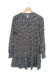 Vorschaubild 1 von Damen Blusenkleid Blumenmuster Gr. 36 S Mehrfarbig Casual
