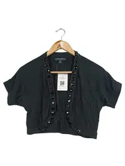Vorschaubild 1 von Strickjacke Damen Kurzarm Elegant Schwarz Gr. 36/S Strass