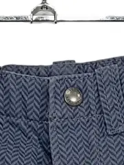 Vorschaubild 2 von Baby Jungen Stoffhose Gr. 62 Blau Fischgrätenmuster Baumwolle