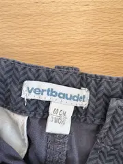 Vorschaubild 4 von Baby Jungen Stoffhose Gr. 62 Blau Fischgrätenmuster Baumwolle