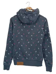 Vorschaubild 2 von Damen Sweatjacke Hoodie Anker Muster Blau Gr. 34/XS Casual