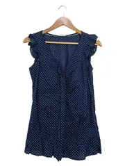 Vorschaubild 1 von Damen Hemdbluse Gr. 34 Blau Punkte Casual Bluse