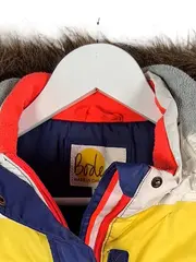 Vorschaubild 5 von Kinder Winterjacke Gr. 140 Kapuze Fellbesatz Blau Gelb Rot
