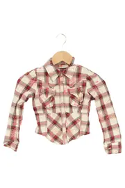 Vorschaubild 1 von Hemdbluse Mädchen 116 Kariert Mehrfarbig Casual Langarm Bluse