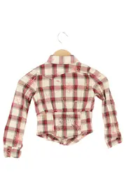 Vorschaubild 2 von Hemdbluse Mädchen 116 Kariert Mehrfarbig Casual Langarm Bluse