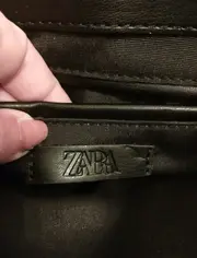Vorschaubild 3 von Damen Umhängetasche Schwarz Kroko-Optik Goldkette Clutch Bag