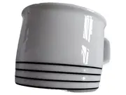 Vorschaubild 2 von Thomas Germany Porzellan Tasse Becher weiß mit schwarzen Streifen 300ml