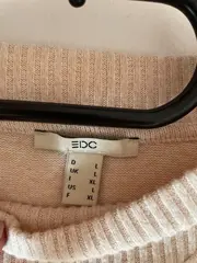 Vorschaubild 3 von EDC Damen Pullover Basic Beige Gr. 40/L Langarm