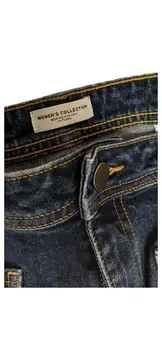 Vorschaubild 5 von Damen Jeans Bootcut W35 44 XXL Blau Baumwolle Alltag Casual
