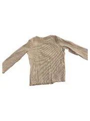 Vorschaubild 2 von Langarmshirt Mädchen Gr. 92 Beige Gestreift Blumen Applikation