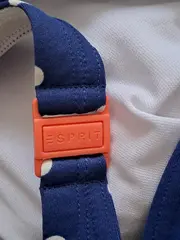 Vorschaubild 3 von Damen Bikini Oberteil Bandeau Blau Weiß Punkte Maritim Gr. 38