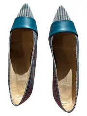 Vorschaubild 3 von Damen Ballerinas Schuhe Gr. 39 Mehrfarbig Kariert Elegant Leder