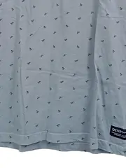Vorschaubild 5 von Herren T-Shirt Blau Gr. 46 S Casual Kurzarm Baumwolle Print