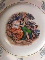 Vorschaubild 2 von Sammelteller Romantisches Motiv Porzellan DDR GDR 24cm