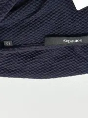 Vorschaubild 3 von Damen Langarmshirt Gr. 40/M Blau Klassisch Casual Strukturmuster