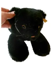 Vorschaubild 1 von Kuscheltier Panther Schwarz 14 cm Plüschtier Knopf im Ohr