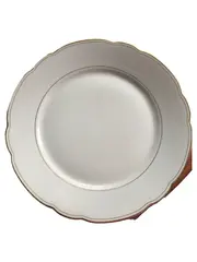 Vorschaubild 1 von Platzteller Porzellan Oval Gewellt Weiß Elegant 26 cm