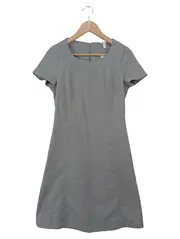 Vorschaubild 1 von Damen Etuikleid Gr. 36/S Grau Business Elegant Kurzarm Kleid