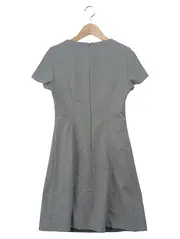 Vorschaubild 2 von Damen Etuikleid Gr. 36/S Grau Business Elegant Kurzarm Kleid