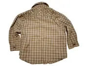 Vorschaubild 2 von Kinder Freizeithemd Gr. 92 Braun Kariert Langarm Baumwolle Casual