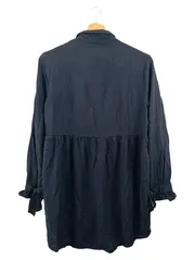 Vorschaubild 2 von Damen Hemdbluse Blau Gr. 34/XS Casual Langarm Baumwolle