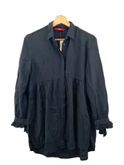 Vorschaubild 1 von Damen Hemdbluse Blau Gr. 34/XS Casual Langarm Baumwolle