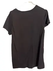 Vorschaubild 2 von Damen T-Shirt Schwarz Gr. 36/S mit Blumenprint Logo Casual