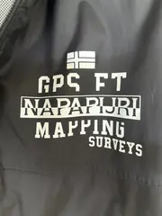 Vorschaubild 4 von Herren Outdoorjacke L Schwarz Kapuze Logo Print Polyester