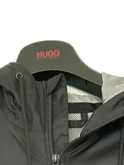 Vorschaubild 6 von Herren Outdoorjacke L Schwarz Kapuze Logo Print Polyester