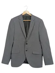 Vorschaubild 1 von Herren Sakko Gr. 50/L Grau Wolle Business Blazer Jacke