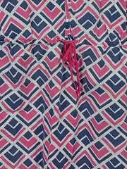 Vorschaubild 3 von Sommerkleid Damen Gr. L Geometrisch Midikleid Baumwolle Mehrfarbig