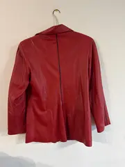 Vorschaubild 2 von Damen Lederjacke Gr. 40/L Rot Echtleder Elegant