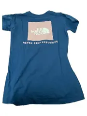 Vorschaubild 3 von Damen T-Shirt Blau Gr. 34 XS Logo Print Outdoor Freizeit